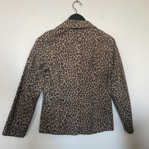 Nili Lotan Leopard Print Addison Single Button Closure Front Flap Blazer - Picture 8 of 9